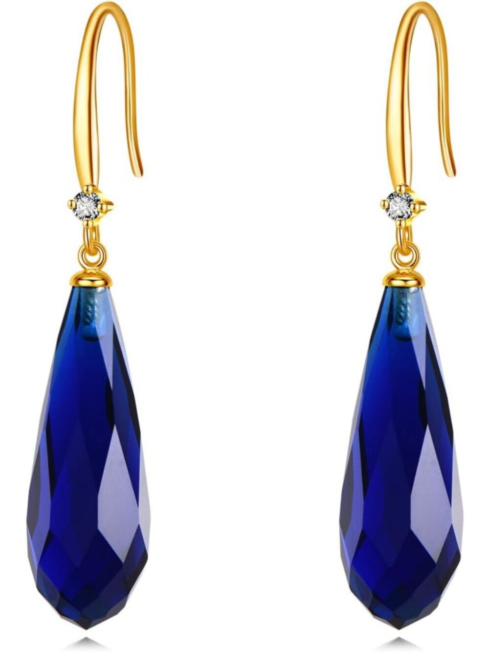 Elegant 14K Gold Plated Garnet Dangle Earrings, S925 Sterling Silver, Perfect